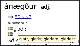 beygingarendingar í sænsku
