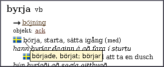 beygingarendingar í sænsku